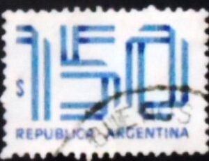 Selo postal da Argentina de 1978 Numeral 150 U