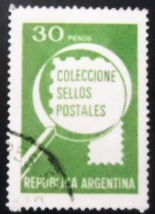 Selo postal da Argentina de 1979 Collect the Postal Stamps U sev
