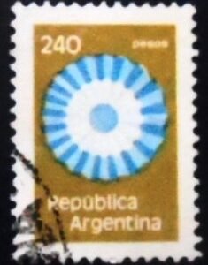 Selo postal da Argentina de 1979 National cockade 240 U