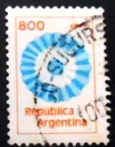 Selo postal da Argentina de 1981 National cockade 800 U