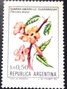Selo postal da Argentina de 1984 Guaran Amarillo - Guaranday M sev