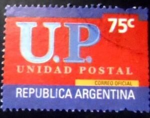 Selo postal da Argentina de 2002 Unidad Postal 75 U