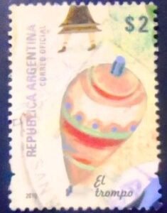 Selo postal da Argentina de 2010 The Spinning top U