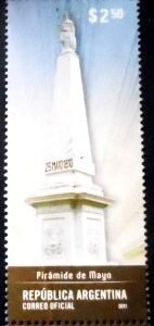 Selo postal da Argentina de 2011 May Pyramid M
