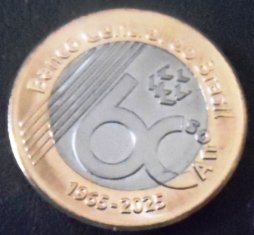 Moeda Comemorativa do Brasil de 2025 60 Anos Banco Central