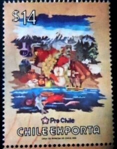 Selo postal do Chile de 1981 Untraditional Exports U