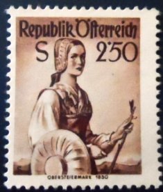 Selo postal da Áustra de 1959 Obersteiermark N sev