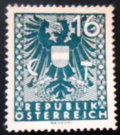 Selo postal da Áustria de 1945 Coat of arms 16 N