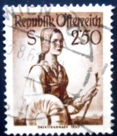 Selo postal da Áustra de 1959 Obersteiermark U sev