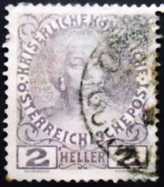 Selo postal da Áustria de 1913 Empress Maria Theresia U sev