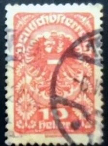 Selo postal do Brasil da Áustria de 1919 Coat of arms 10 U sev