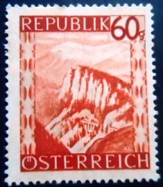 Selo postal da Áustria de 1947 Semmering N