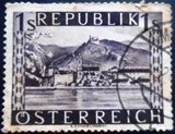 Selo postal da Áustria de 1947 Dürnstein U