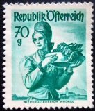 Selo postal da Áustria de 1949 Lower Austria N