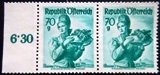 Par de selos postais da Áustria de 1949 Lower Austria N x PR 1