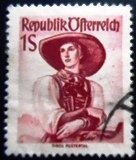 Selo postal da Áustria de 1950 Tyrol Pustertal U