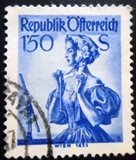 Selo postal da Áustria de 1951 Vienna 1853 U sev