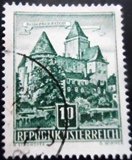 Selo postal da Áustria de 1957 Heidenreichstein Castle U y