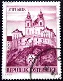 Selo postal da Áustria de 1963 Melk Abbey U