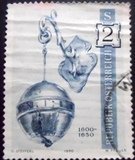 Selo postal da Áustria de 1970 Clock U