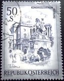 Selo postal da Áustria de 1975 Congress Centre Hofburg U