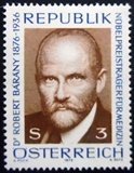 Selo postal da Áustria de 1976 Dr. Robert Bárány M
