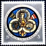 Selo postal da Áustria de 1976 Babenbergs Exhibition M
