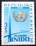 Selo postal da Áustria de 1976 Anniversary of UNIDO M