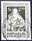 Selo postal da Áustria de 1980 Congress of the Benedictine Orders U