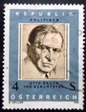Selo postal da Áustria de 1981 Otto Bauer U