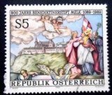 Selo postal da Áustria de 1989 Benedictine Monastery Melk N
