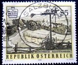 Selo postal da Áustria de 1990 Südsteirische Weinstrasse U