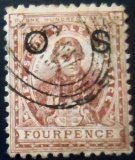 Selo postal da Nova Gales do Sul de 1889 James Cook 4 U