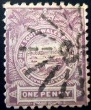 Selo postal de Nova Gales do Sul de 1888 View of Sydney U