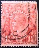 Selo postal da Austrália de 1930King George V 1½ U sev