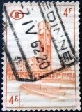 Selo postal da Bélgica de 1954 Nord Station U