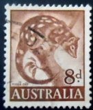 Selo postal da Austrália de 1960 Spotted-tailed Quoll U