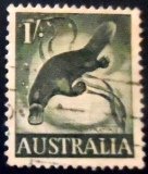Selo postal da Austrália de 1959 Duck-billed Platypus U