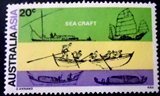 Selo postal da Austrália de 1971 Sea Craft M