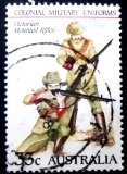 Selo postal da Austrália de 1986 Victorian Mounted Rifles U