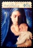 Selo postal da Austrália de 1996 Madonna & Child U