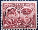 Selo postal da Austrália de 1945 Duchess and Duke of Gloucester U