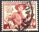 Selo postal da Austrália de 1948 Boy Scout 2½ U