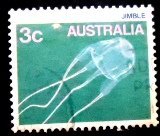 Selo postal da Austrália de 1986 Jimble Jellyfish U