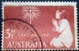 Selo postal da Austrália de 1957 The Spirit of Christmas 3½ U