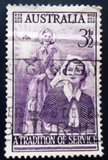 Selo postal da AUstrália de 1955 Florence Nightingale U