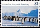 Selo postal do Território Antártico Australiano de 1985 Emperor Penguin U