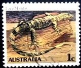 Selo postal da Austrália de 1983 Lace Monitor U