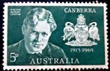 Selo postal da Austrália de 1963 50th Anniversary of Canberra U