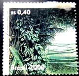 Selo postal do Brasil de 2000 Árvores U